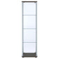 Bellatrix 3-shelf Clear Glass Curio Cabinet Cappuccino