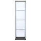 Bellatrix 3-shelf Clear Glass Curio Cabinet Cappuccino
