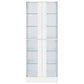 Cabra 4-door LED Curio Display Cabinet White High Gloss