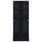 Cabra 4-door LED Curio Display Cabinet Black High Gloss