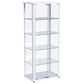 Aero LED 4-Shelf Glass Curio Display Cabinet White