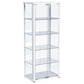 Aero LED 4-Shelf Glass Curio Display Cabinet White