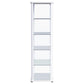 Aero LED 4-Shelf Glass Curio Display Cabinet White