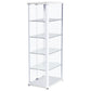 Aero LED 4-Shelf Glass Curio Display Cabinet White