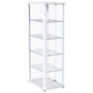 Aero LED 4-Shelf Glass Curio Display Cabinet White