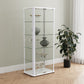 Aero LED 4-Shelf Glass Curio Display Cabinet White