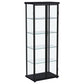 Carrillo LED 4-Shelf Glass Curio Display Cabinet Black