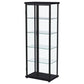 Carrillo LED 4-Shelf Glass Curio Display Cabinet Black