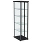 Carrillo LED 4-Shelf Glass Curio Display Cabinet Black