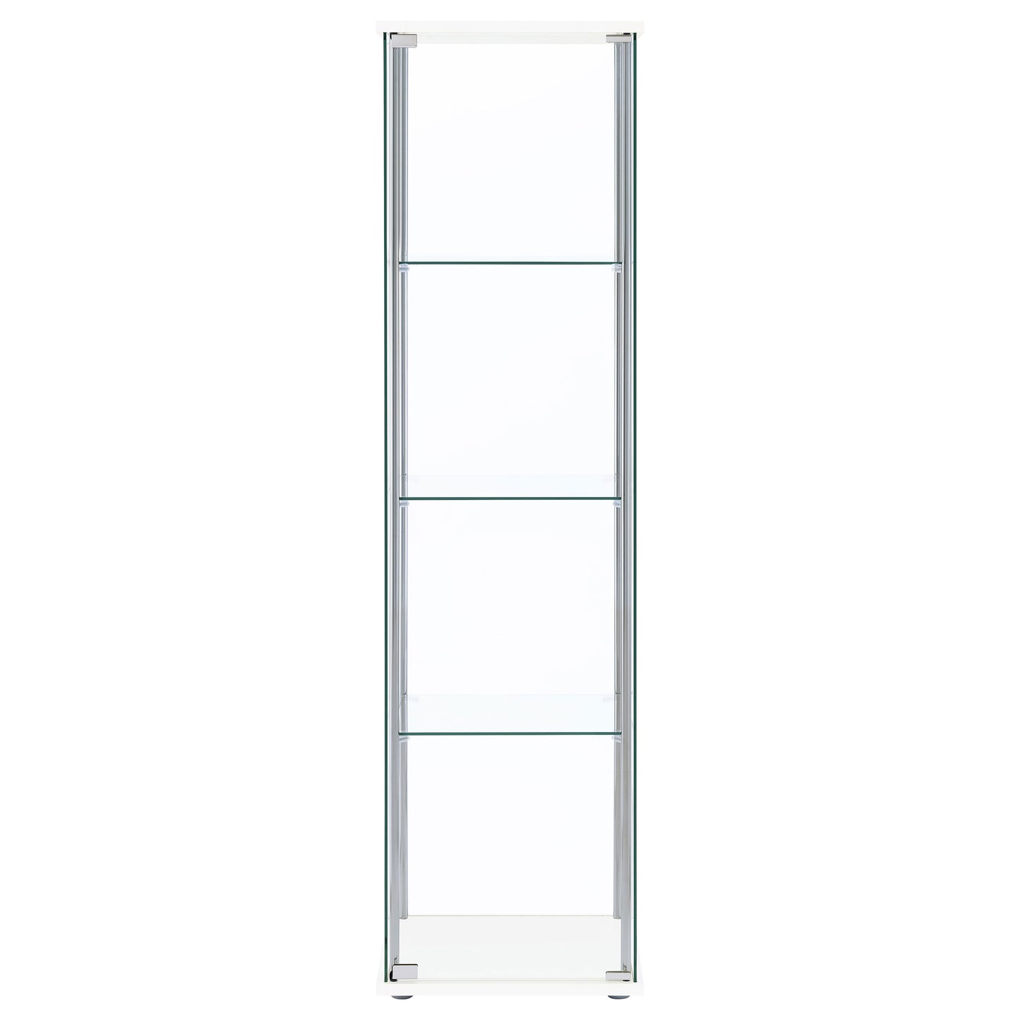 Bellatrix 3-shelf Clear Glass Curio Cabinet White