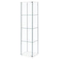 Bellatrix 3-shelf Clear Glass Curio Cabinet White