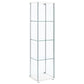Bellatrix 3-shelf Clear Glass Curio Cabinet White