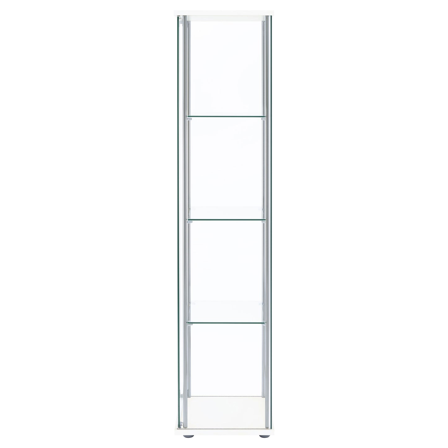 Bellatrix 3-shelf Clear Glass Curio Cabinet White