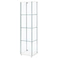 Bellatrix 3-shelf Clear Glass Curio Cabinet White