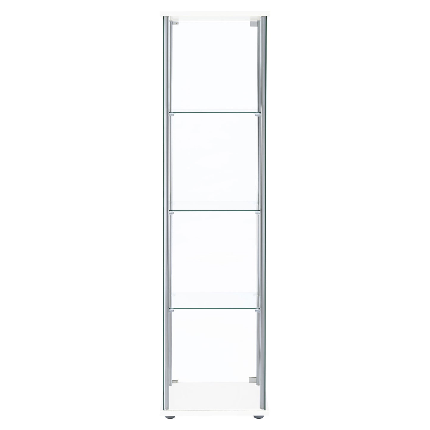 Bellatrix 3-shelf Clear Glass Curio Cabinet White