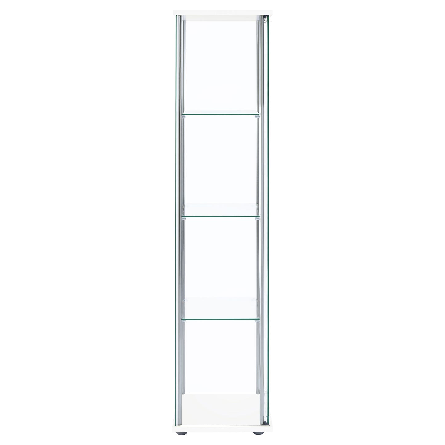 Bellatrix 3-shelf Clear Glass Curio Cabinet White