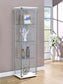 Bellatrix 3-shelf Clear Glass Curio Cabinet White