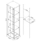Bellatrix 3-shelf Clear Glass Curio Cabinet White