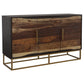 Zara 2-door 57-inch Wood Accent Storage Cabinet Black Walnut