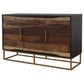 Zara 2-door 57-inch Wood Accent Storage Cabinet Black Walnut