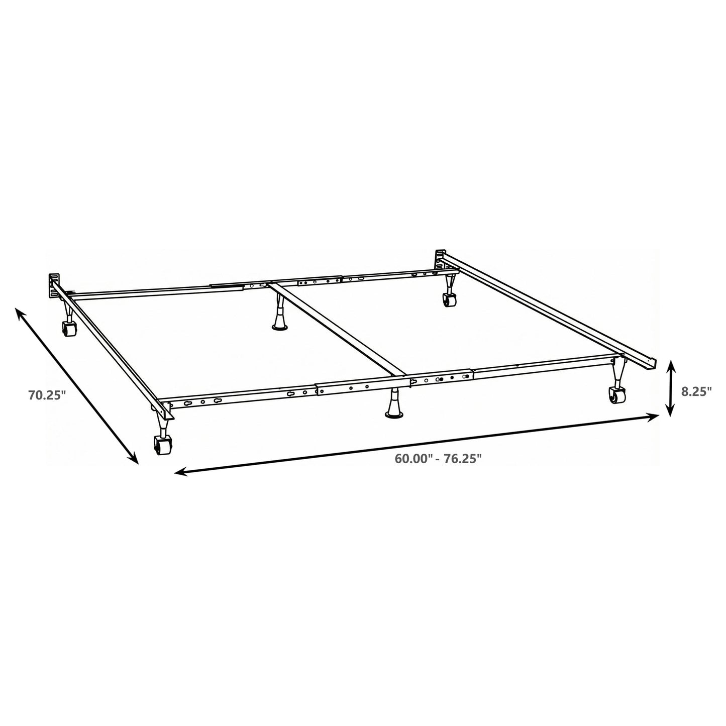 Kerns Queen or Eastern King or Cal King Bed Frame Black