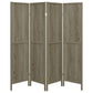 Deepika 4-Panel Room Divider Folding Screen Grey Driftwood