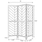 Marlene 3-Panel Room Divider Folding Screen Rustic Tobacco
