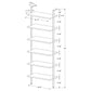 Owens 96-inch 6-shelf Wall Bookshelf Walnut