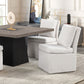 Broager - 5 Pc Dining Table Set (White Caster Chairs)