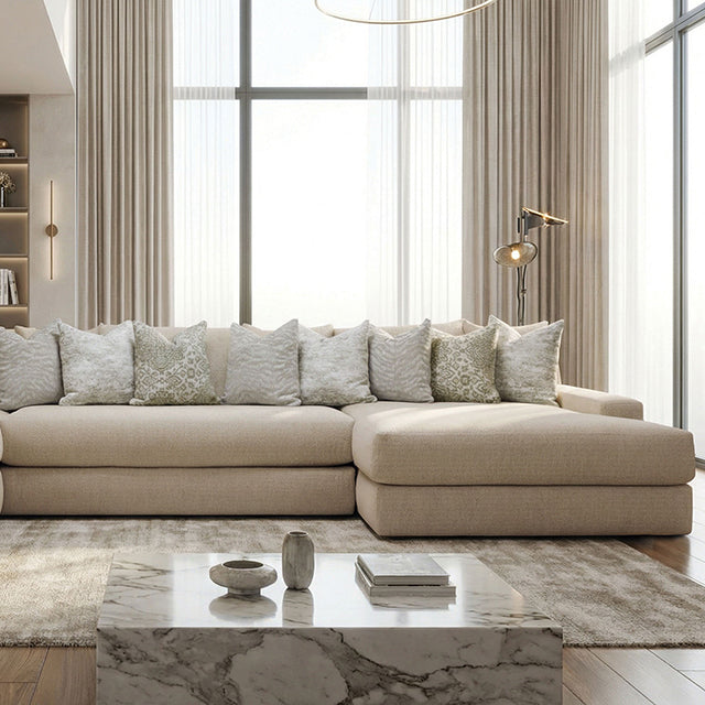 Portslade oversized neutral sectional in a modern living room