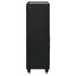 Ravenne 5-drawer Velvet Upholstered LED Chest of Drawers Black