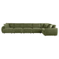 Elysia 6-piece Fabric Upholstered Modular Sectional Sofa Green
