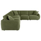 Elysia 6-piece Fabric Upholstered Modular Sectional Sofa Green