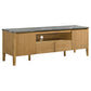 Bradley 63-inch 2-Door SmartTop TV Stand Grey and Natural