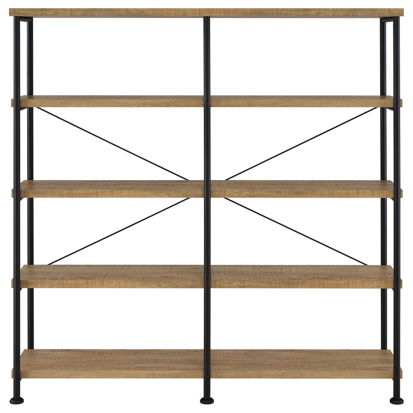 Analiese 63-inch 4-shelf Double Bookshelf Mango