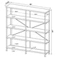 Analiese 63-inch 4-shelf Double Bookshelf Mango