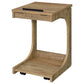 Ralston C-Shaped Lift-Top Sofa Side Table With Casters Mango