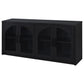 Riva 4-door Dining Sideboard Buffet Storage Credenza Black