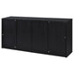 Riva 4-door Dining Sideboard Buffet Storage Credenza Black