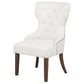 Baney Fabric Upholstered Dining Side Chair Cream and Dark Oak