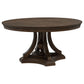 Ridgewell 5-piece Round Pedestal Dining Set Dark Oak