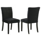 Dermott Upholstered Parson Dining Side Chair Black (Set of 2)