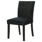 Dermott Upholstered Parson Dining Side Chair Black (Set of 2)