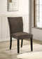 Dermott Upholstered Parson Dining Side Chair Chocolate (Set of 2)
