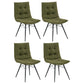 Aiken Fabric Upholstered Dining Side Chair Saddle Forest Green (Set of 4)
