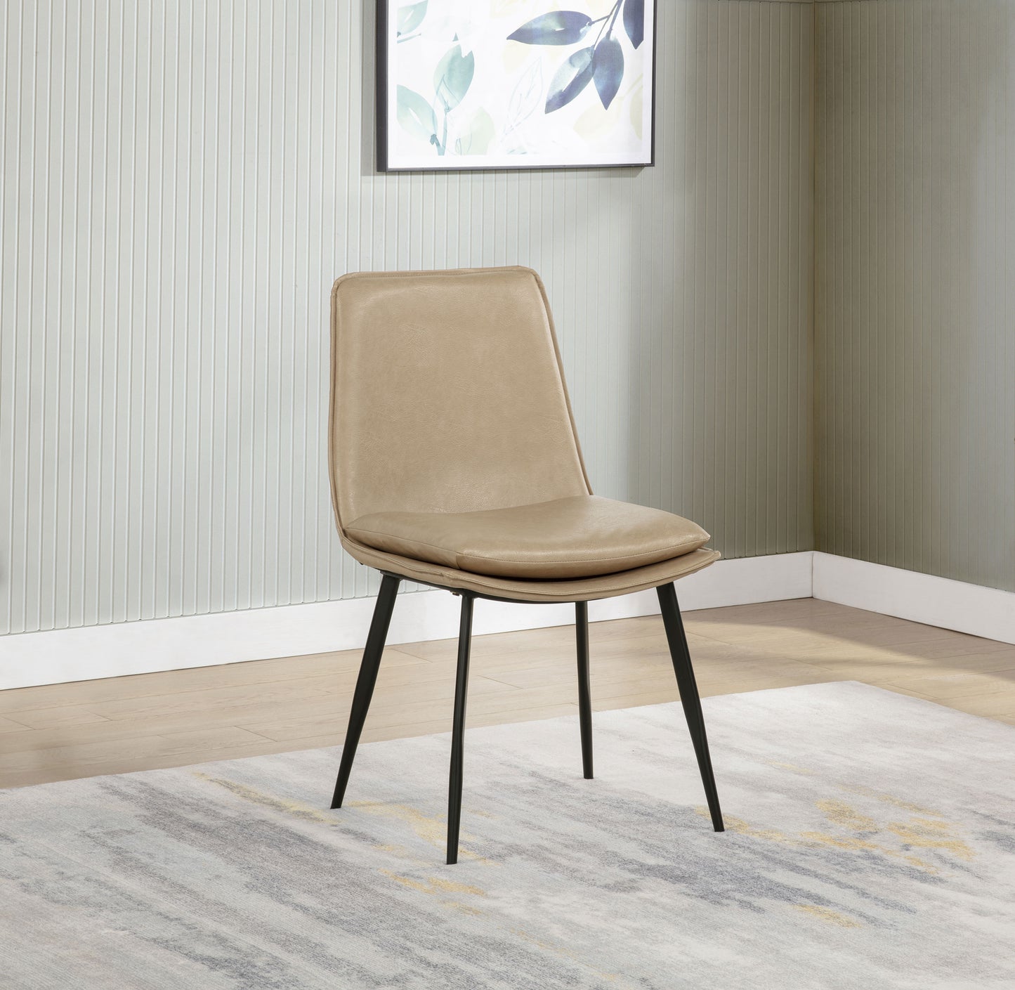 Ortega Upholstered Dining Side Chair Tan (Set of 2)