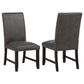 Averill Faux Leatherette Upholstered Dining Side Chair Dark Grey (Set of 2)