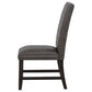 Averill Faux Leatherette Upholstered Dining Side Chair Dark Grey (Set of 2)