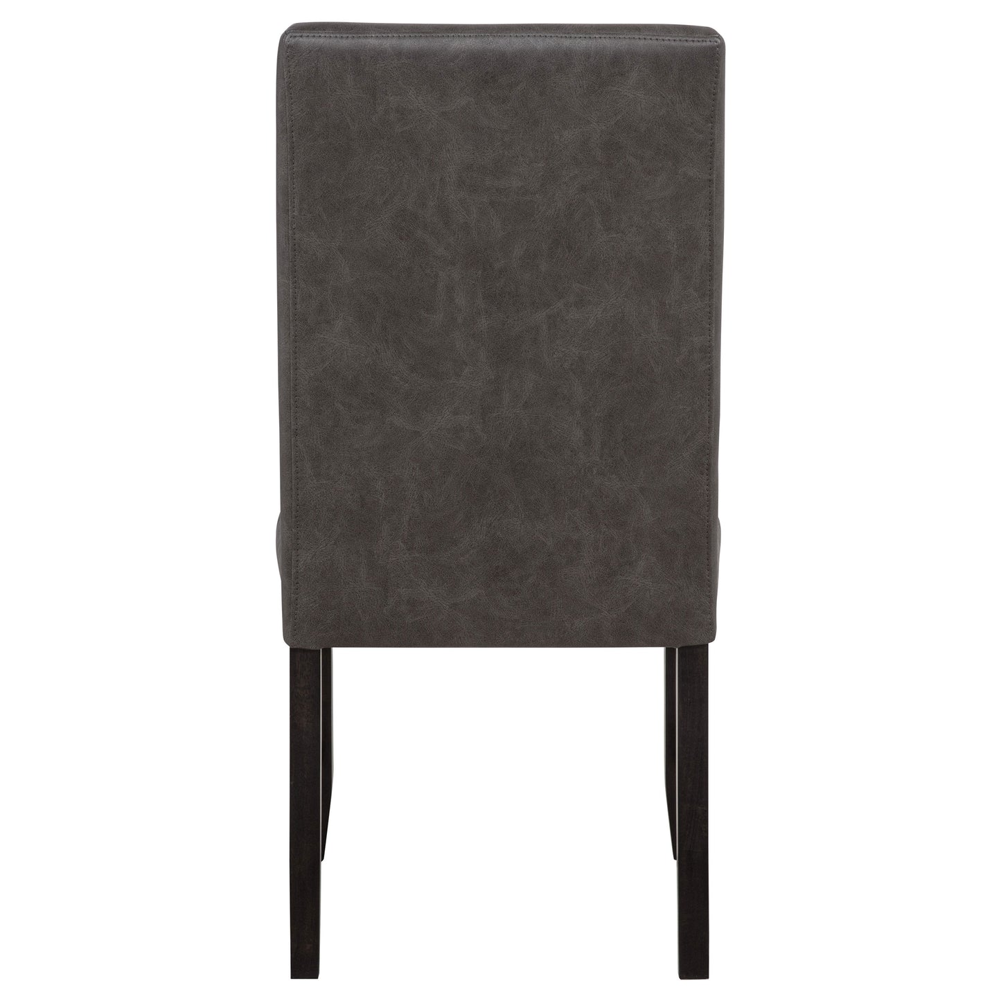 Averill Faux Leatherette Upholstered Dining Side Chair Dark Grey (Set of 2)