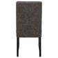 Averill Faux Leatherette Upholstered Dining Side Chair Dark Grey (Set of 2)